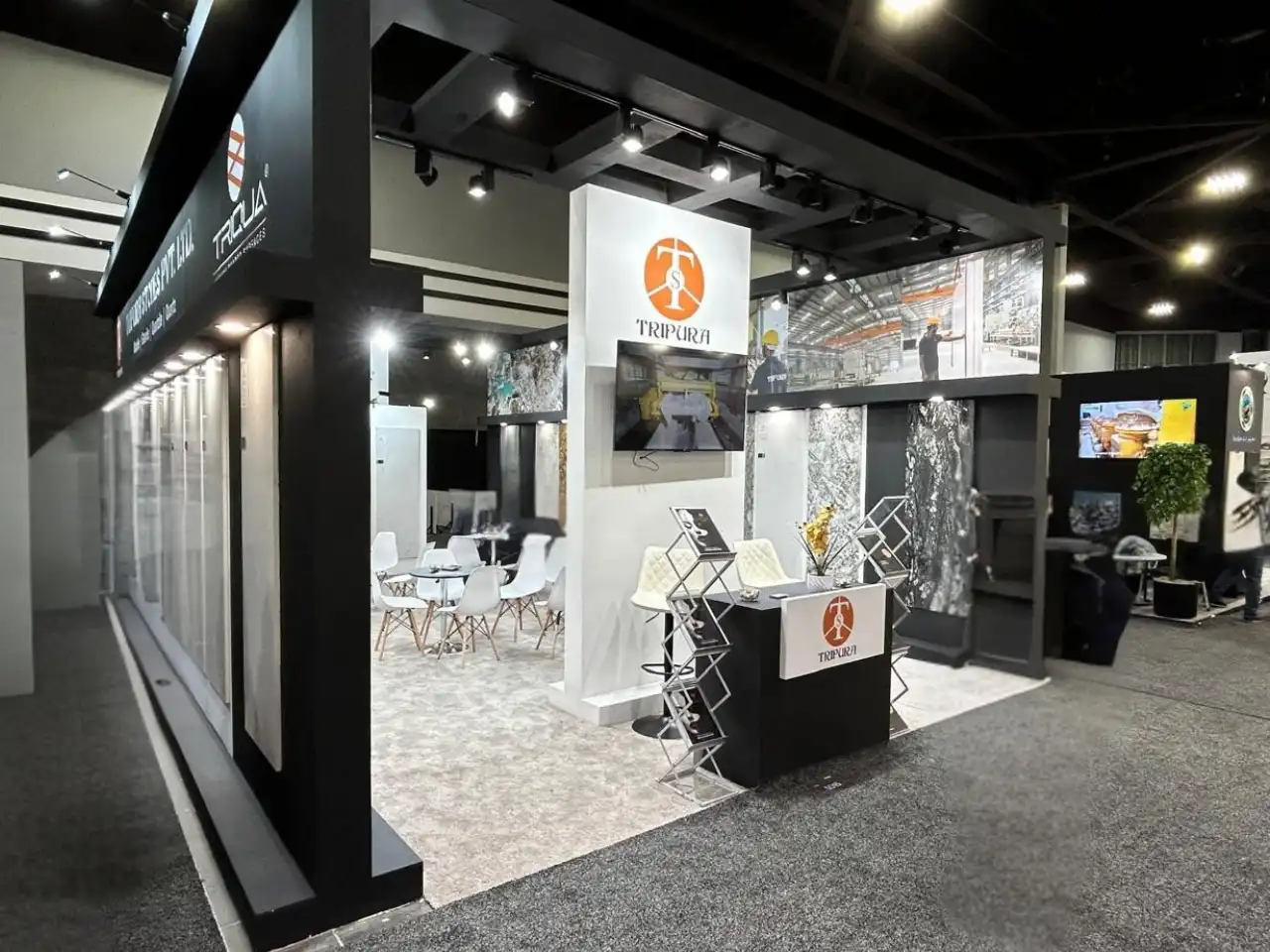 Tripura exhibition booth at Covering 2024 trade show, Tripura custom trade show booth design Covering 2024, branded exhibition stand display Atlanta trade show