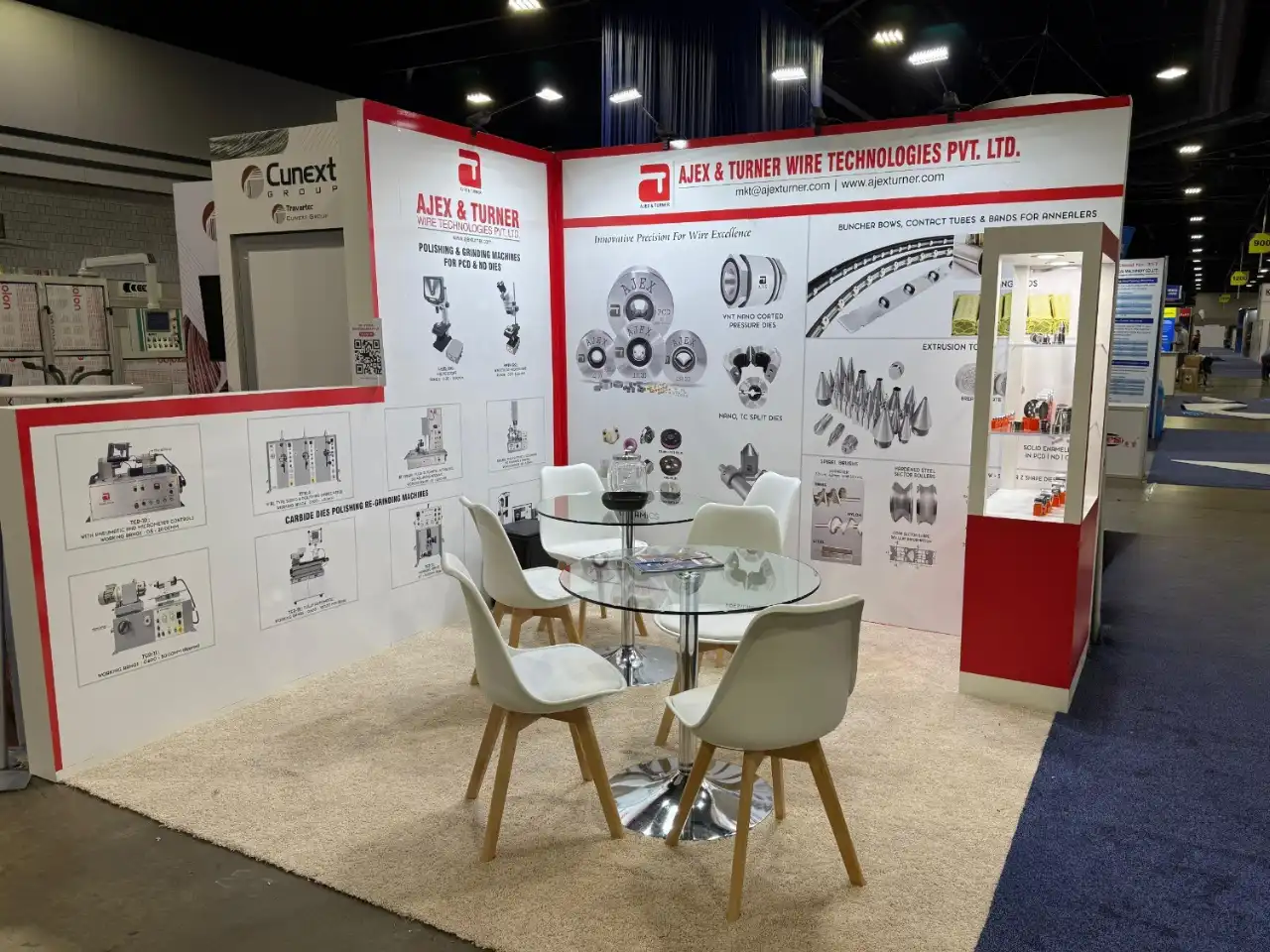 Ajex and Turner exhibition booth at Indowire 2025 trade show, Ajex Turner custom trade show booth design Indowire 2025, branded exhibition stand display Atlanta trade show