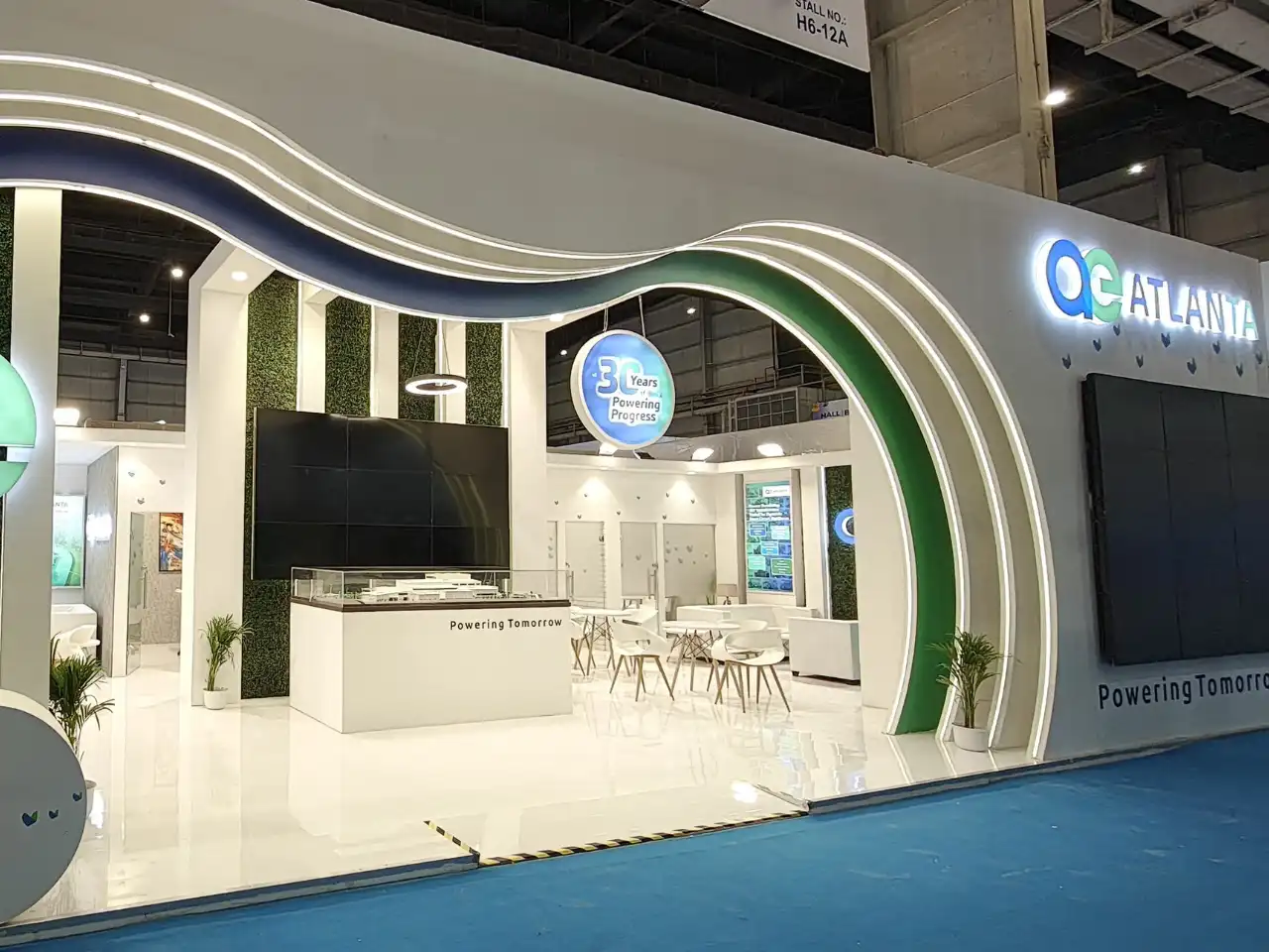 Propshop exhibition stand fabrication team working in Atlanta workshop, trade show booth construction team Propshop Atlanta, exhibition stand fabrication process for trade shows, custom booth build team preparing exhibit structure, professional exhibition stand production team