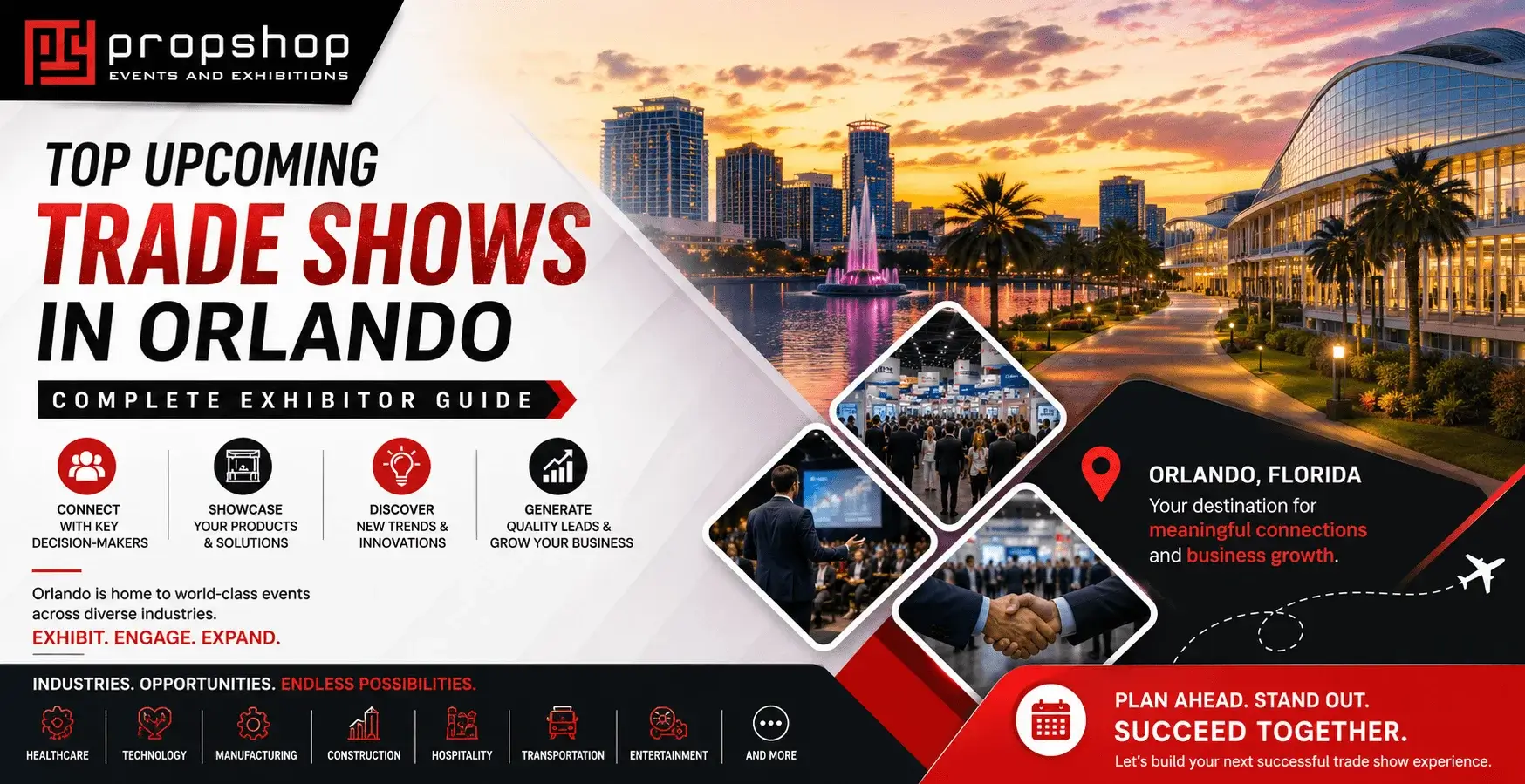 Top upcoming trade shows in Orlando featuring industry-leading exhibitions, business networking opportunities, innovation showcases, and exhibitor growth strategies.