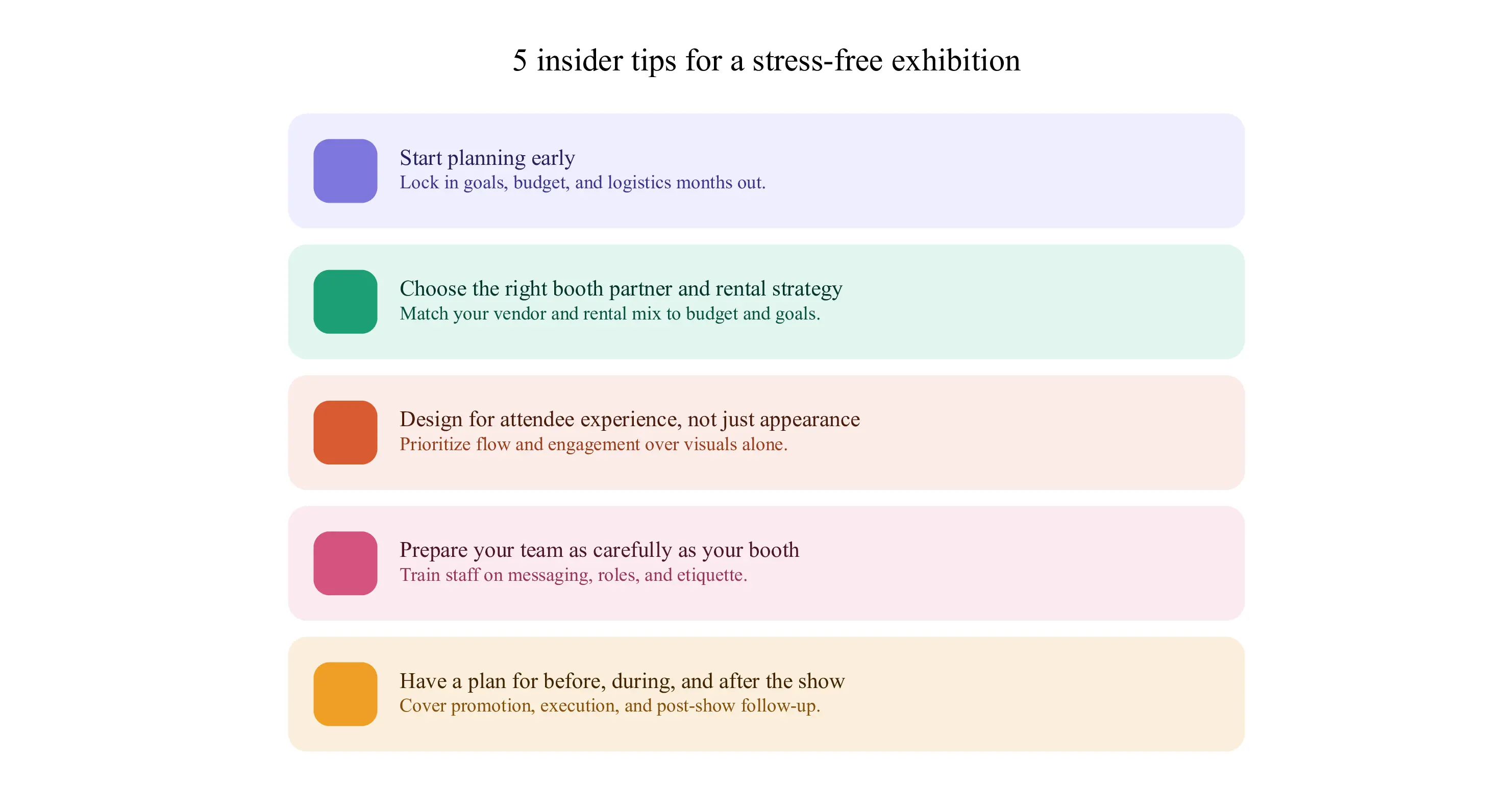 trade show tips bold