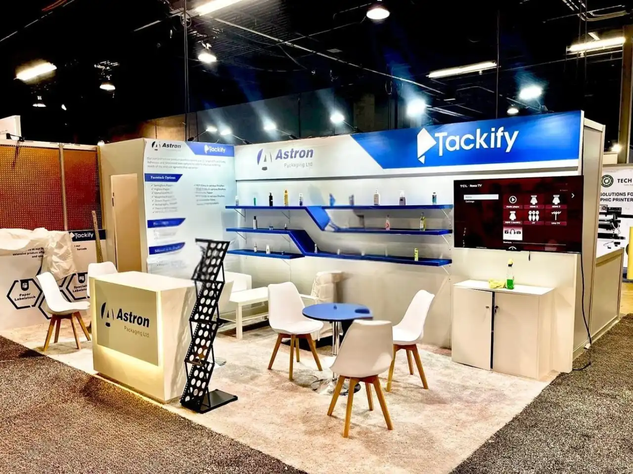 Astron Packaging booth at Label Expo