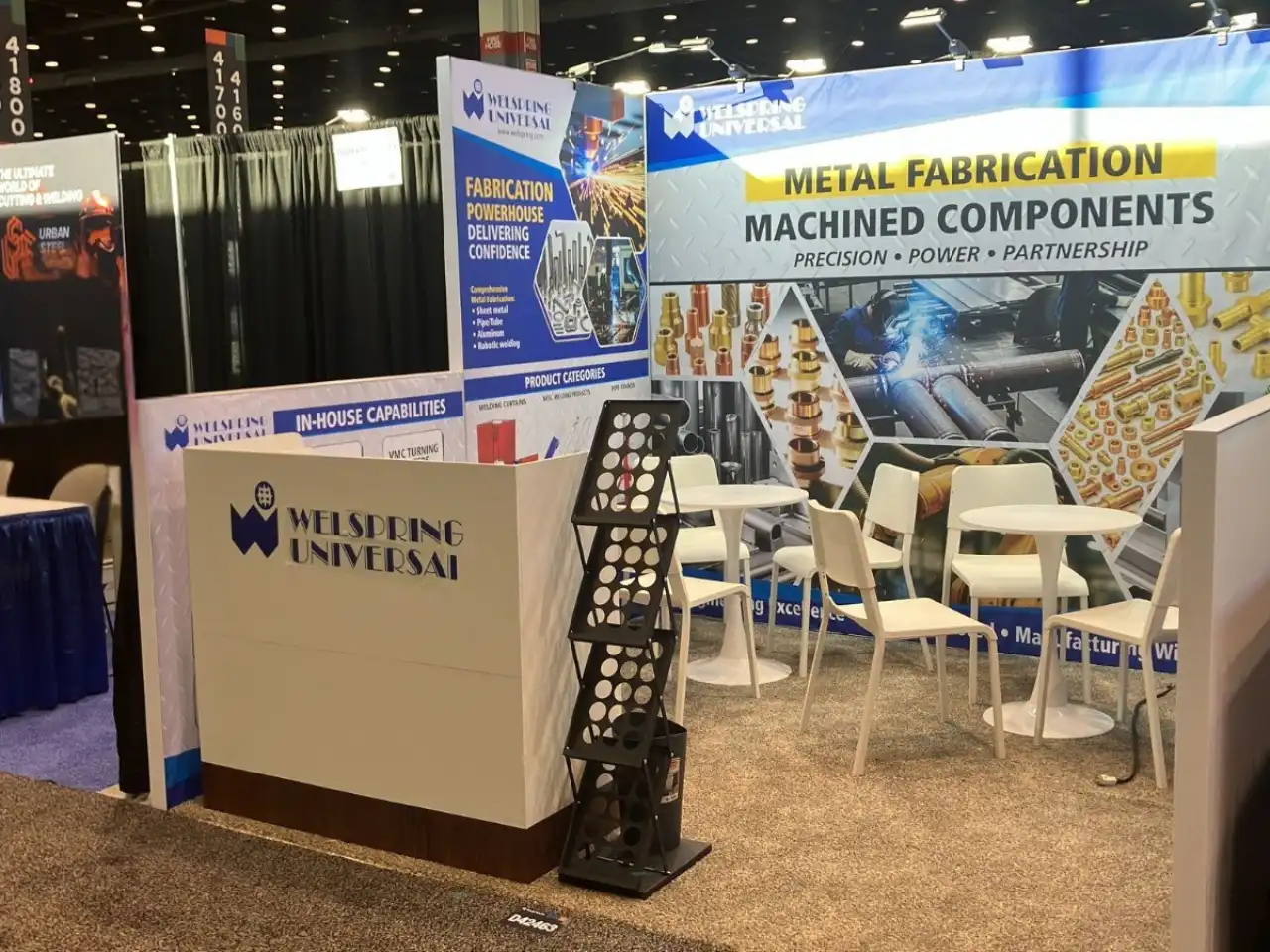 Exhibition stand team at work in Chicago