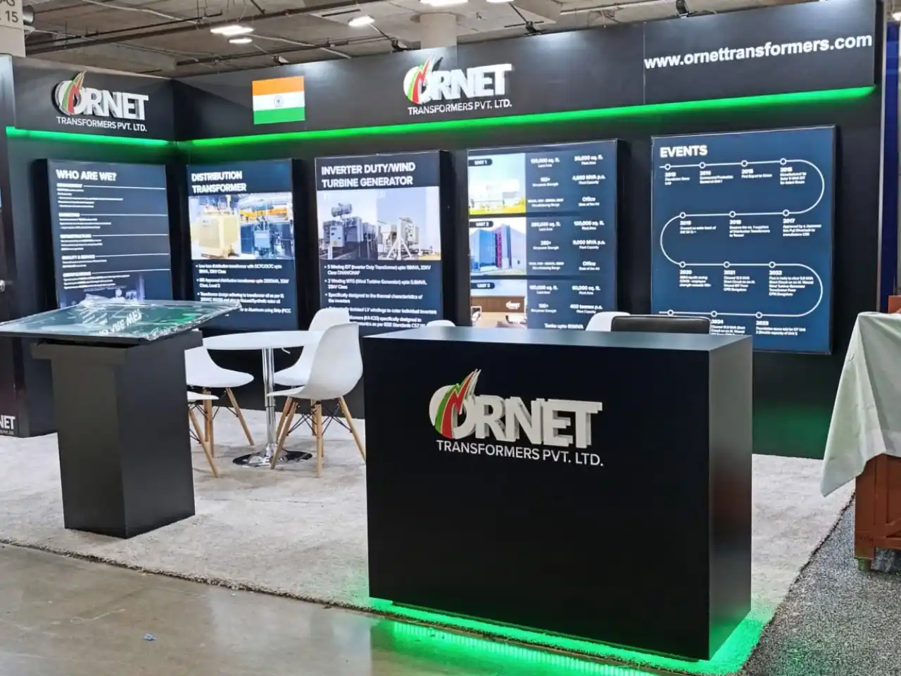 Ornet Transformers booth at RE+ 2025, 200 sqft