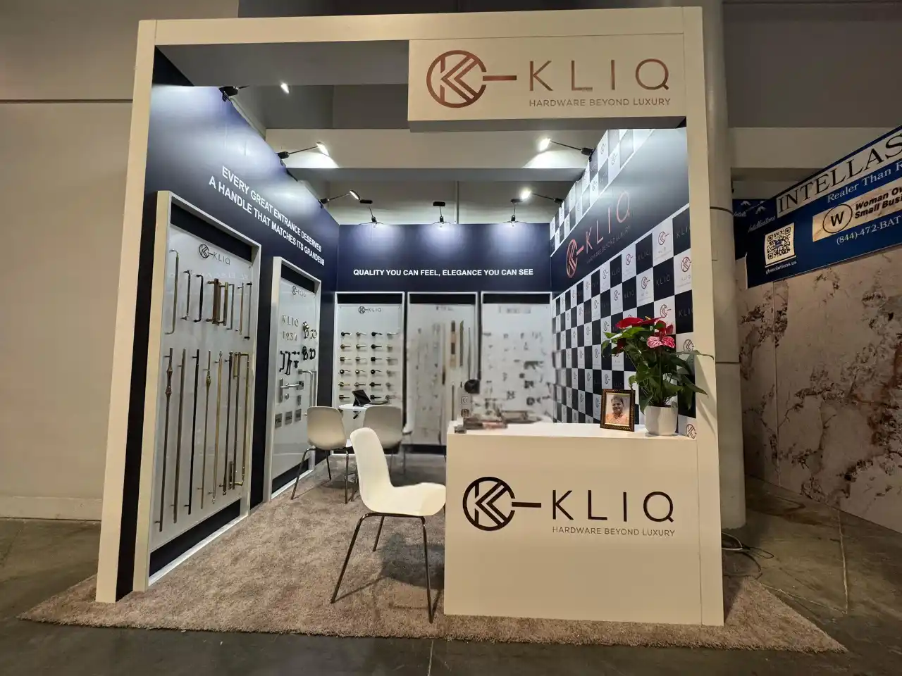 Propshop exhibition stand fabrication and build team at work in Chicago workshop