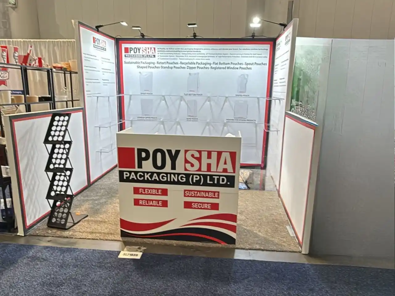 Poysha Packaging booth at Pack Expo 2025