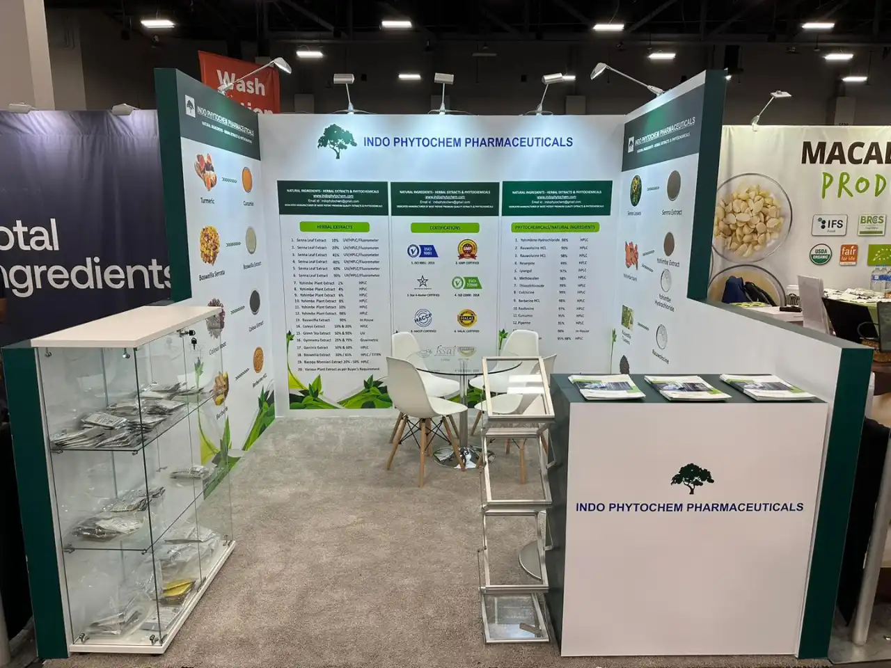 Indo Phytochem trade show booth design