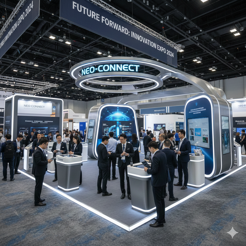 Modern trade show exhibition booth