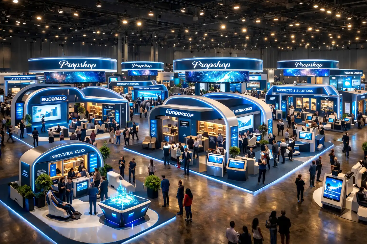 Modern trade show exhibition booth