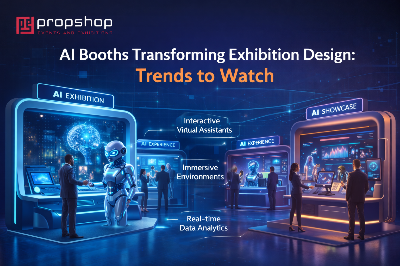 Modern trade show exhibition booth