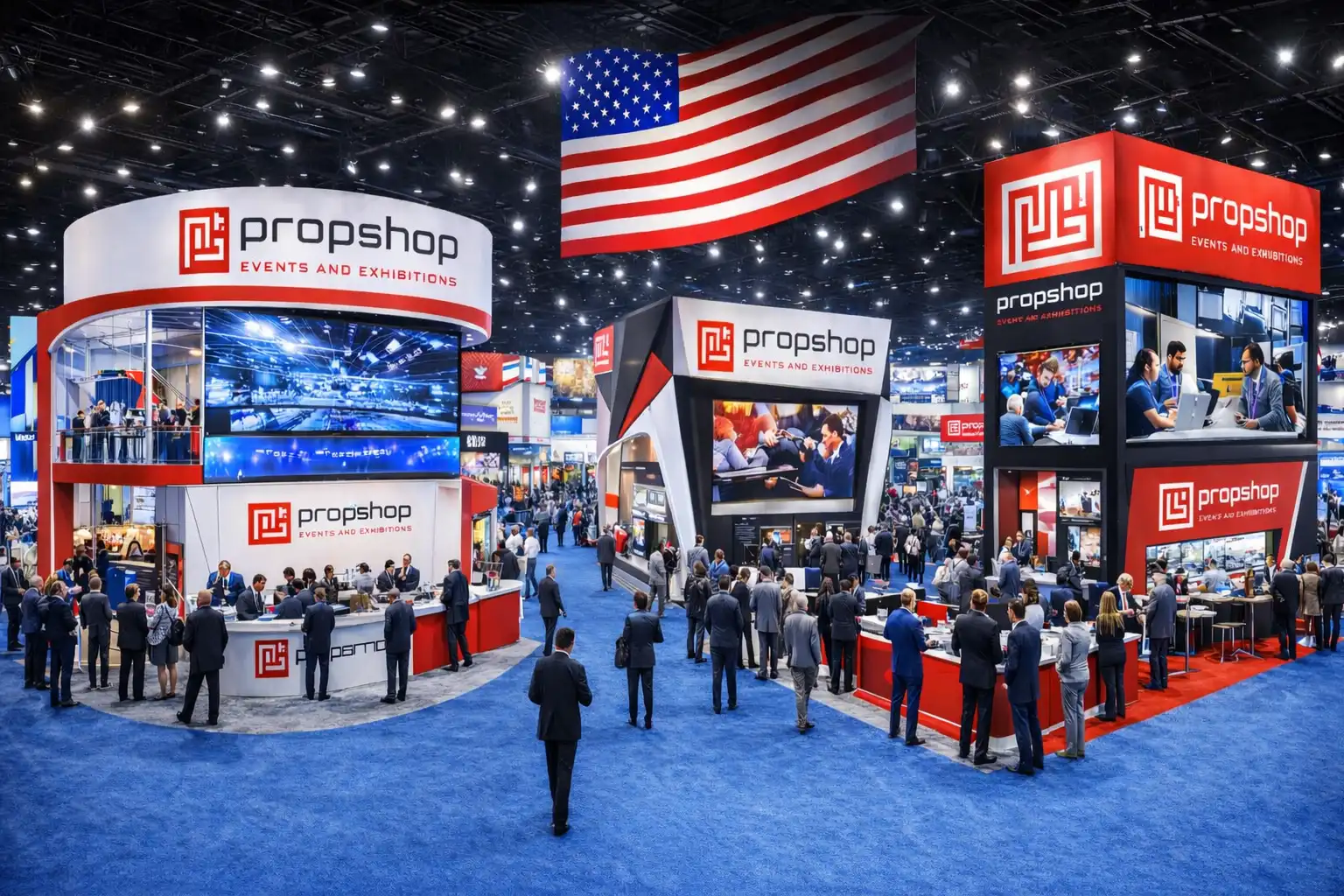 Modern trade show exhibition booth