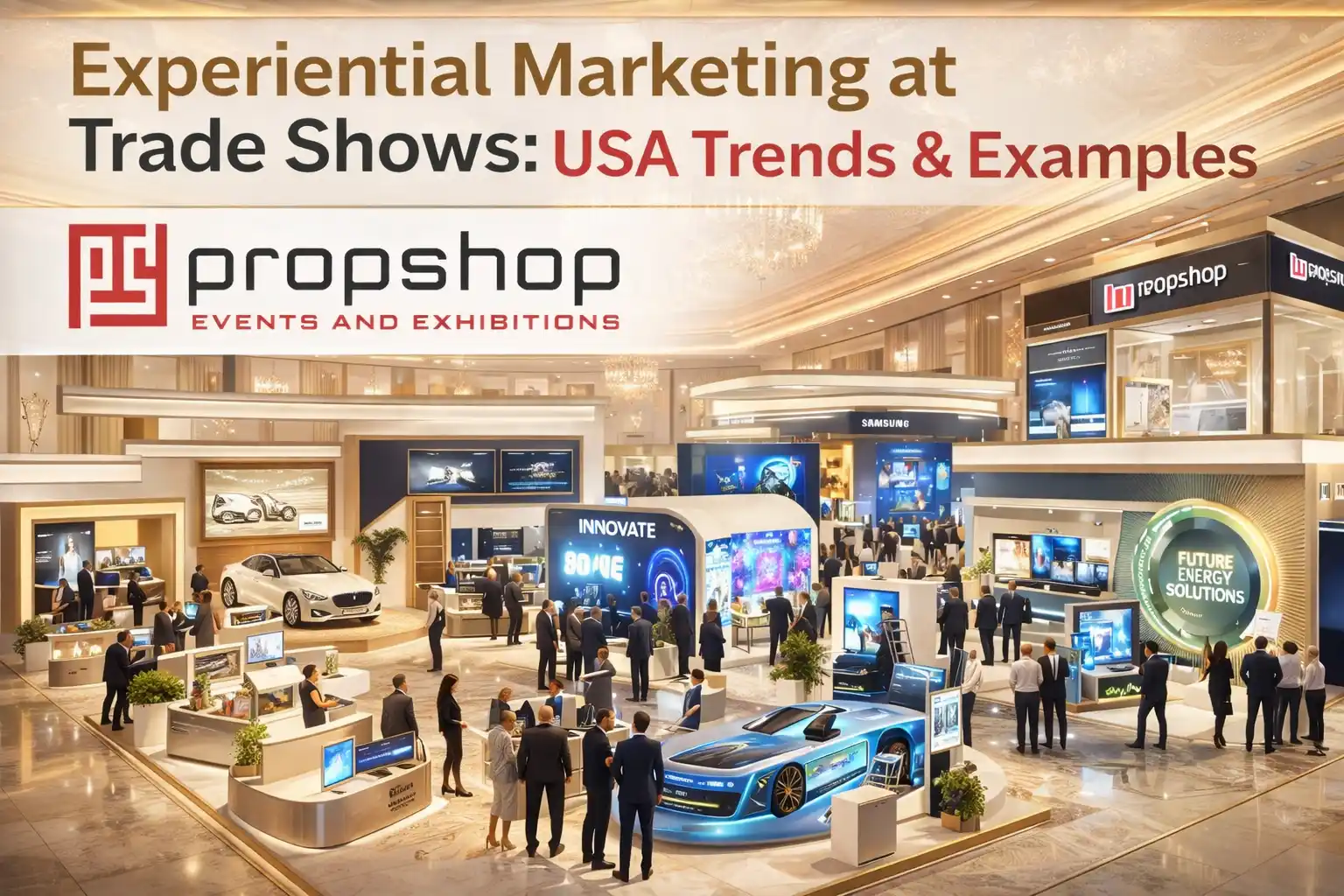 Modern trade show exhibition booth