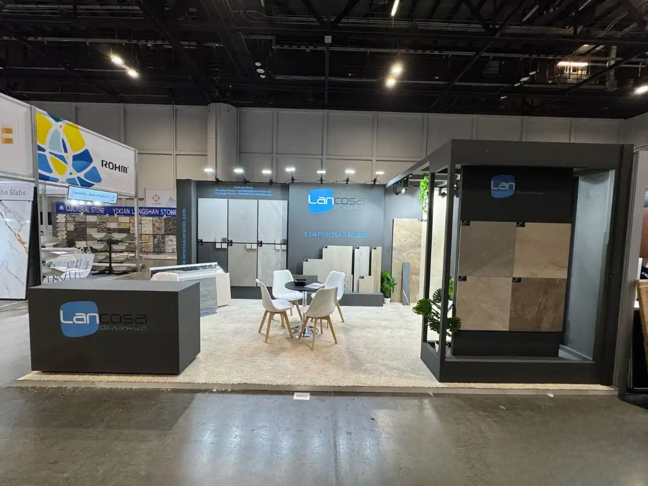 Lancosa Ceramic exhibition stand Coverings 2025 200 sqft