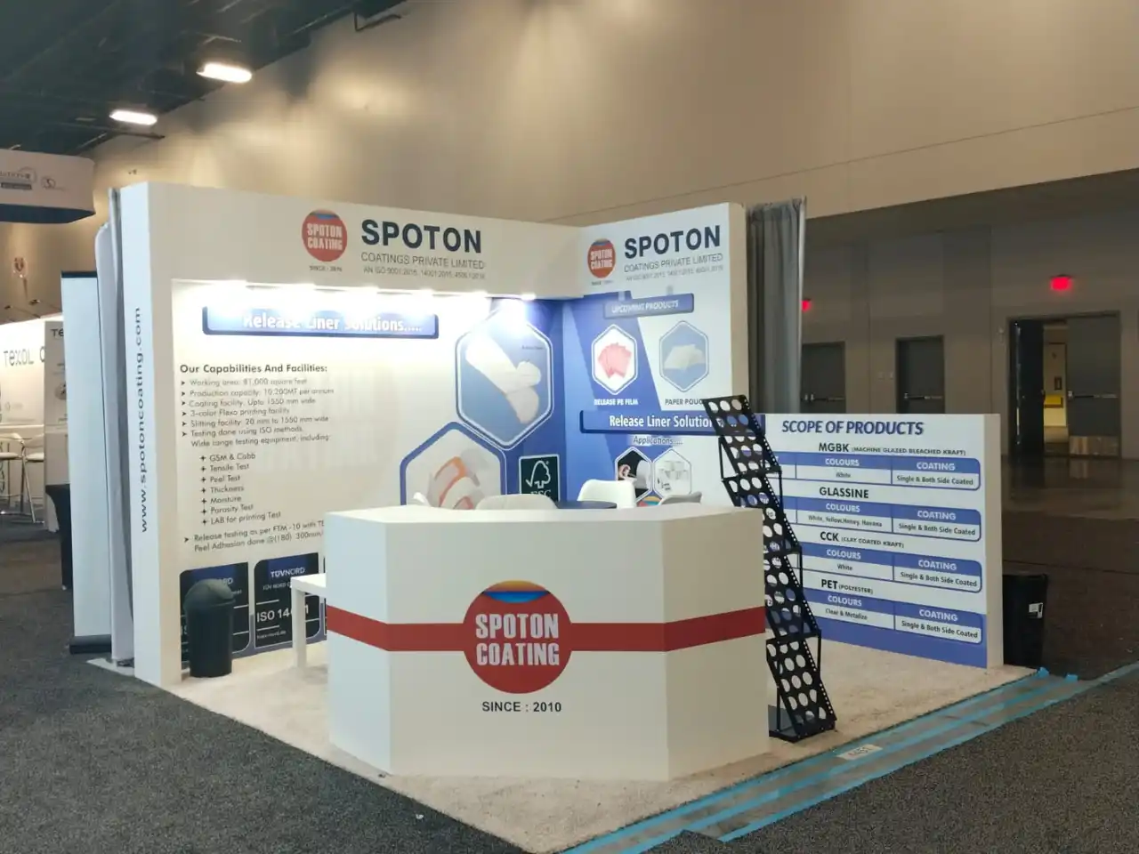 Spoton Coatings exhibition stand IDEA 2025 100 sqft