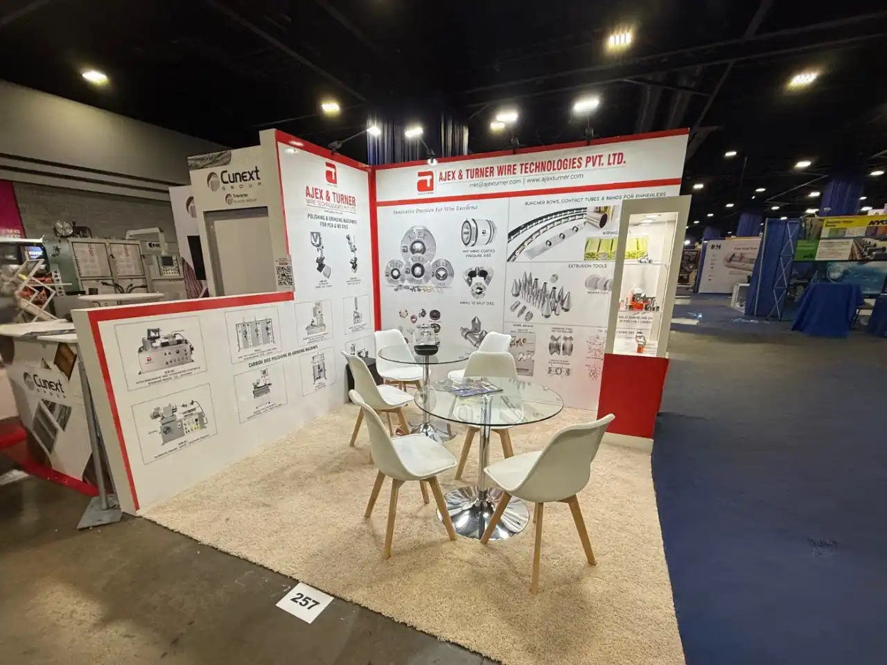 Ajex exhibition stand Interwire 2025 100 sqft