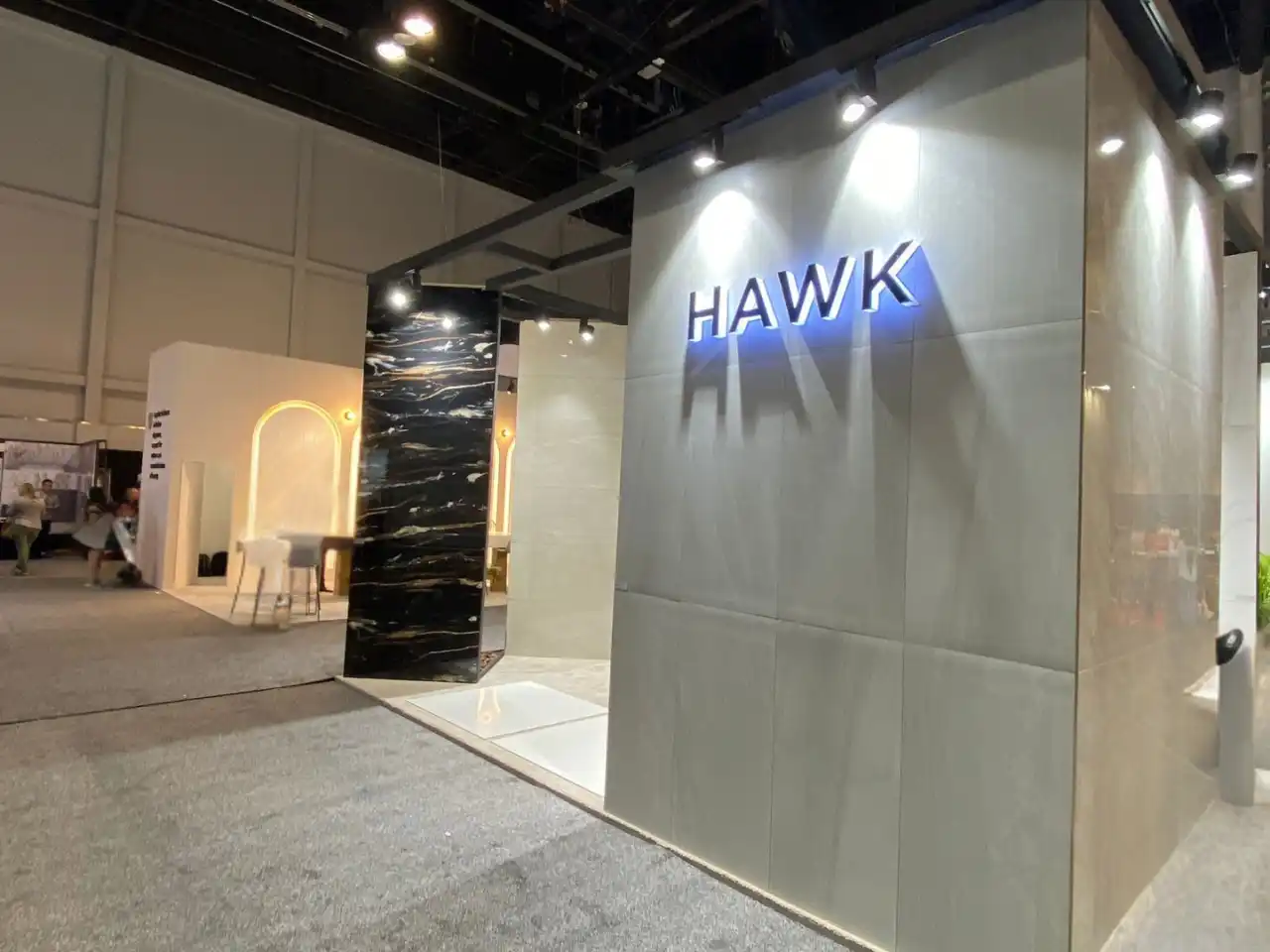 HAWK exhibition stand Coverings USA 2023 800 sqft Orlando Florida