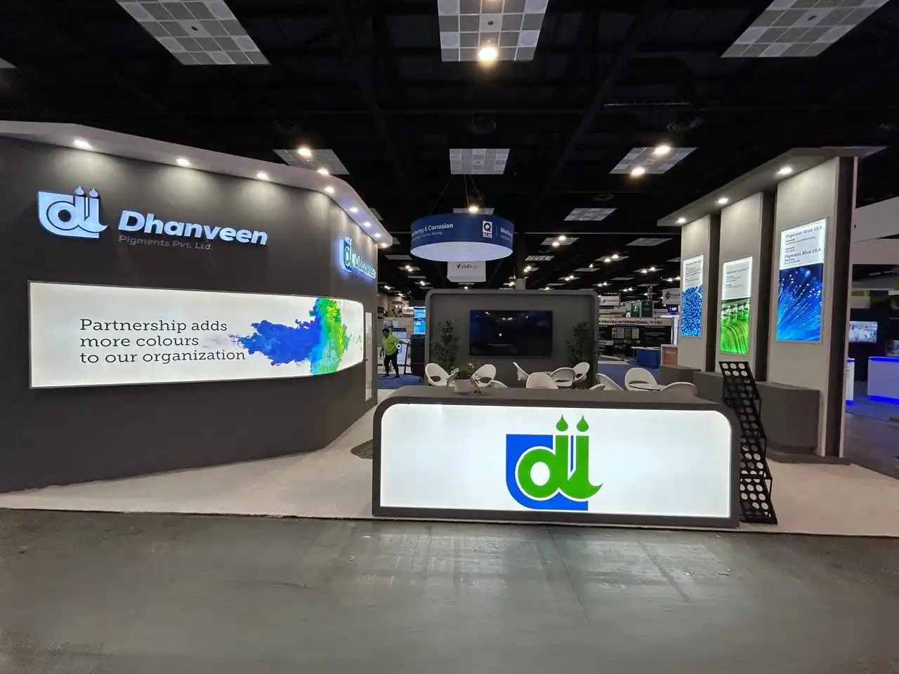 Dhanveen exhibition stand American Coating Show 2024 600 sqft Indianapolis USA