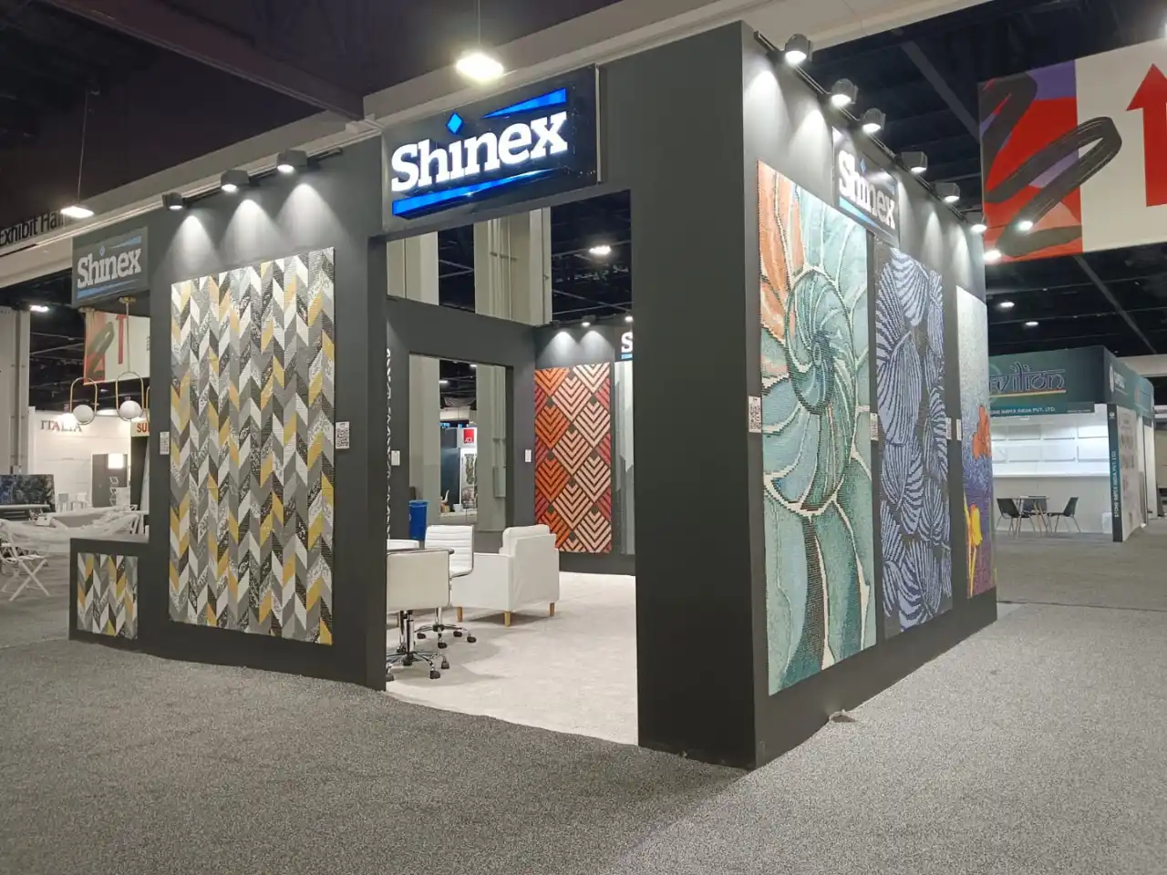 SHINEX exhibition stand Coverings 2031 400 sqft
