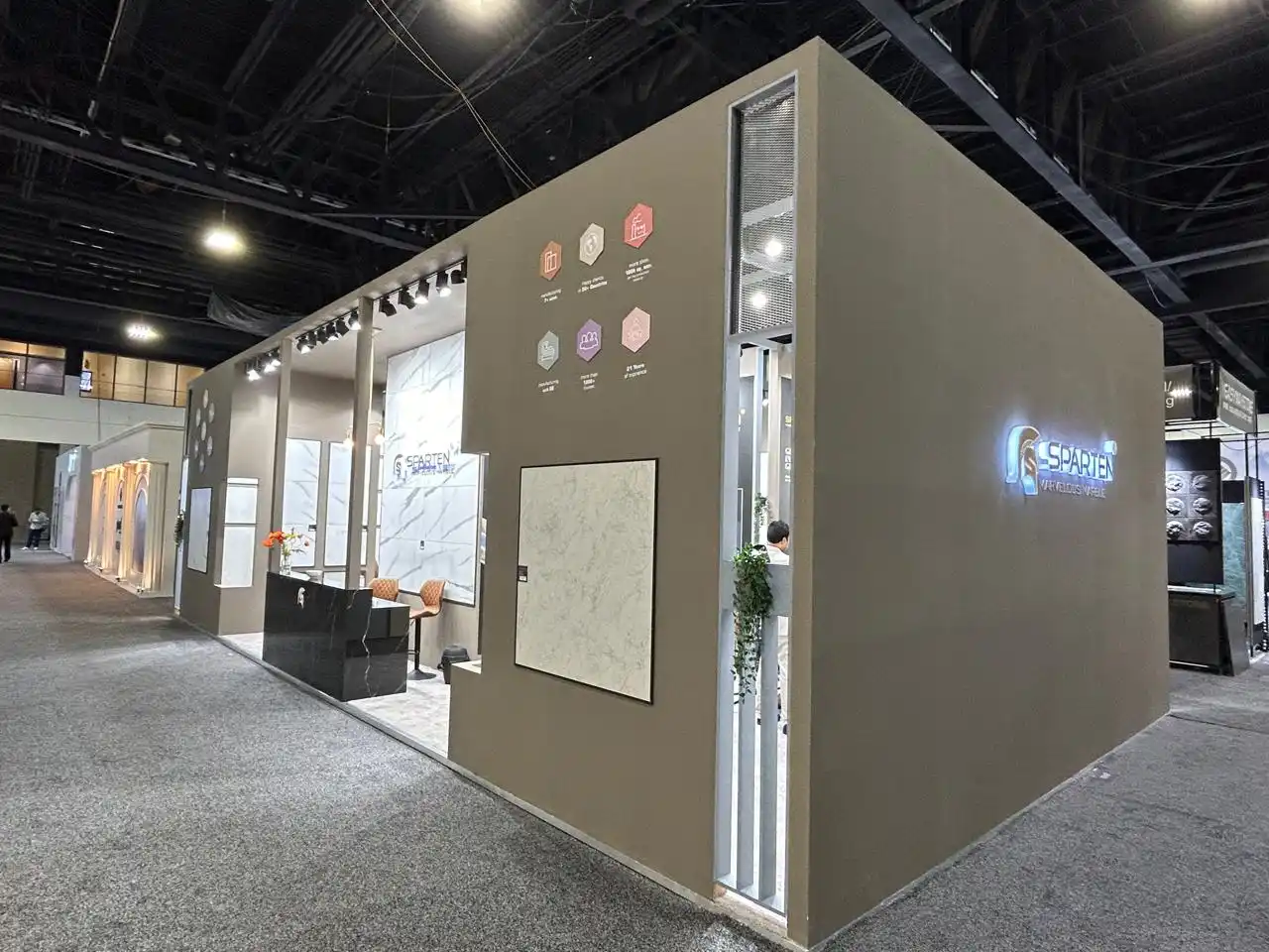 SPARTEN exhibition stand Coverings 2024 800 sqft Atlanta