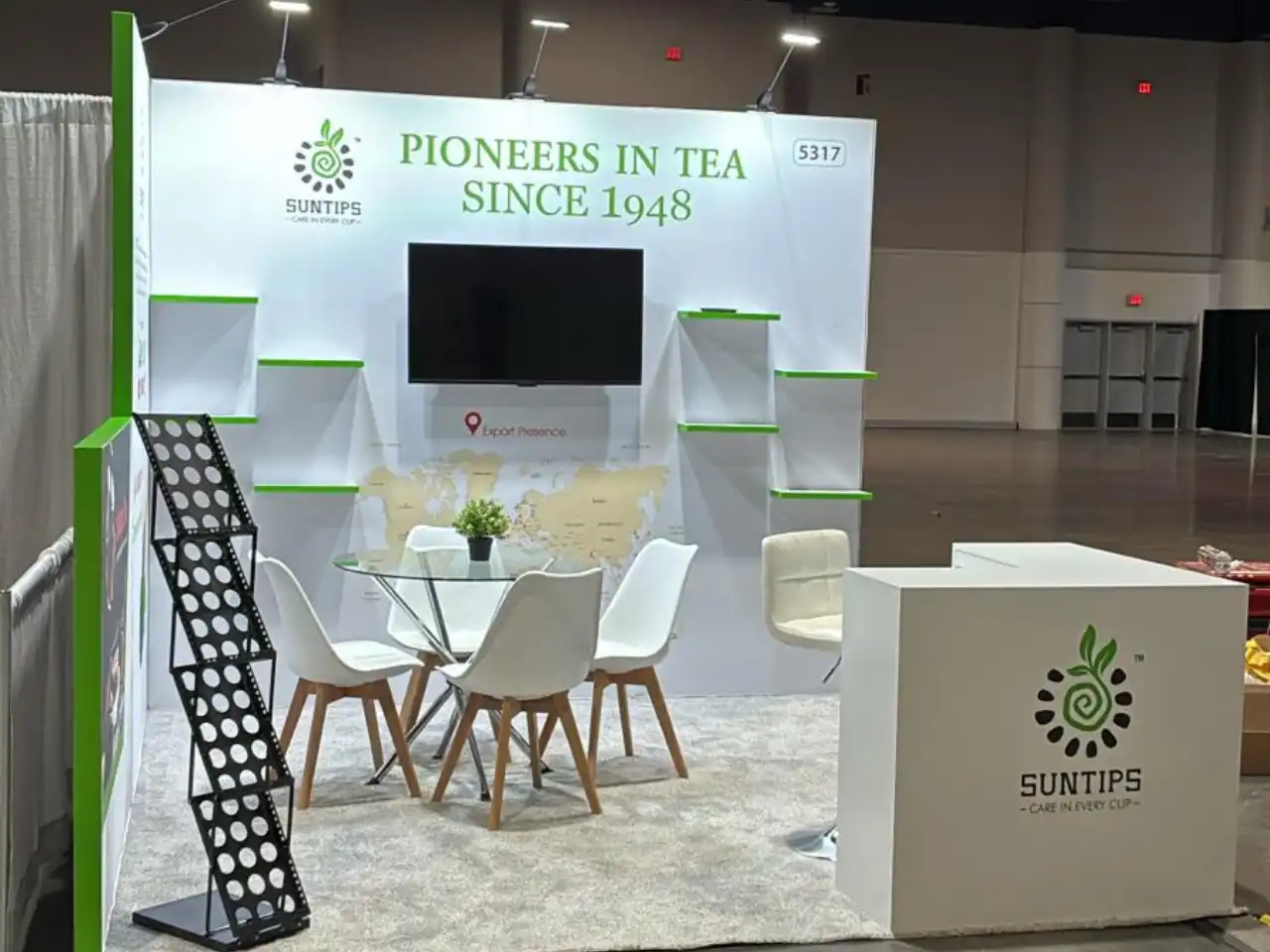 Saraf Corporation India Pvt Ltd exhibition stand at World Tea Expo 2025