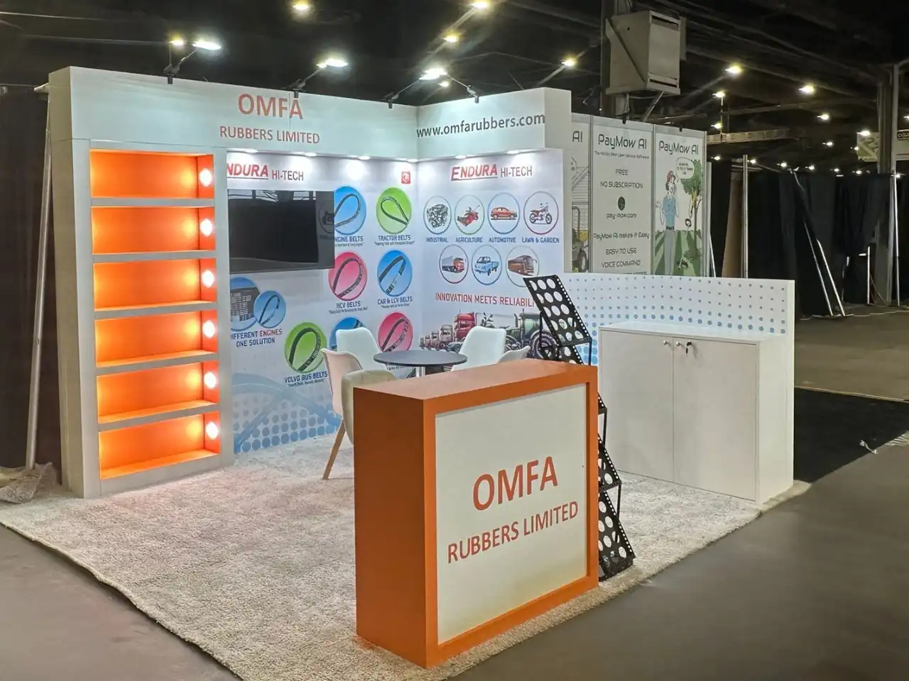 OMFA Rubbers Limited exhibition stand at Equip Exposition 2025