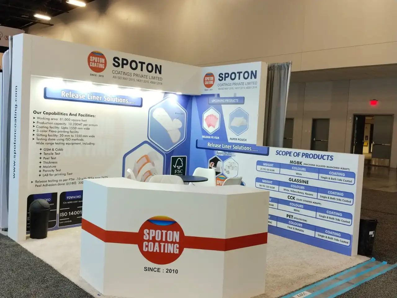 SPOTON COATINGS PVT LTD exhibition stand