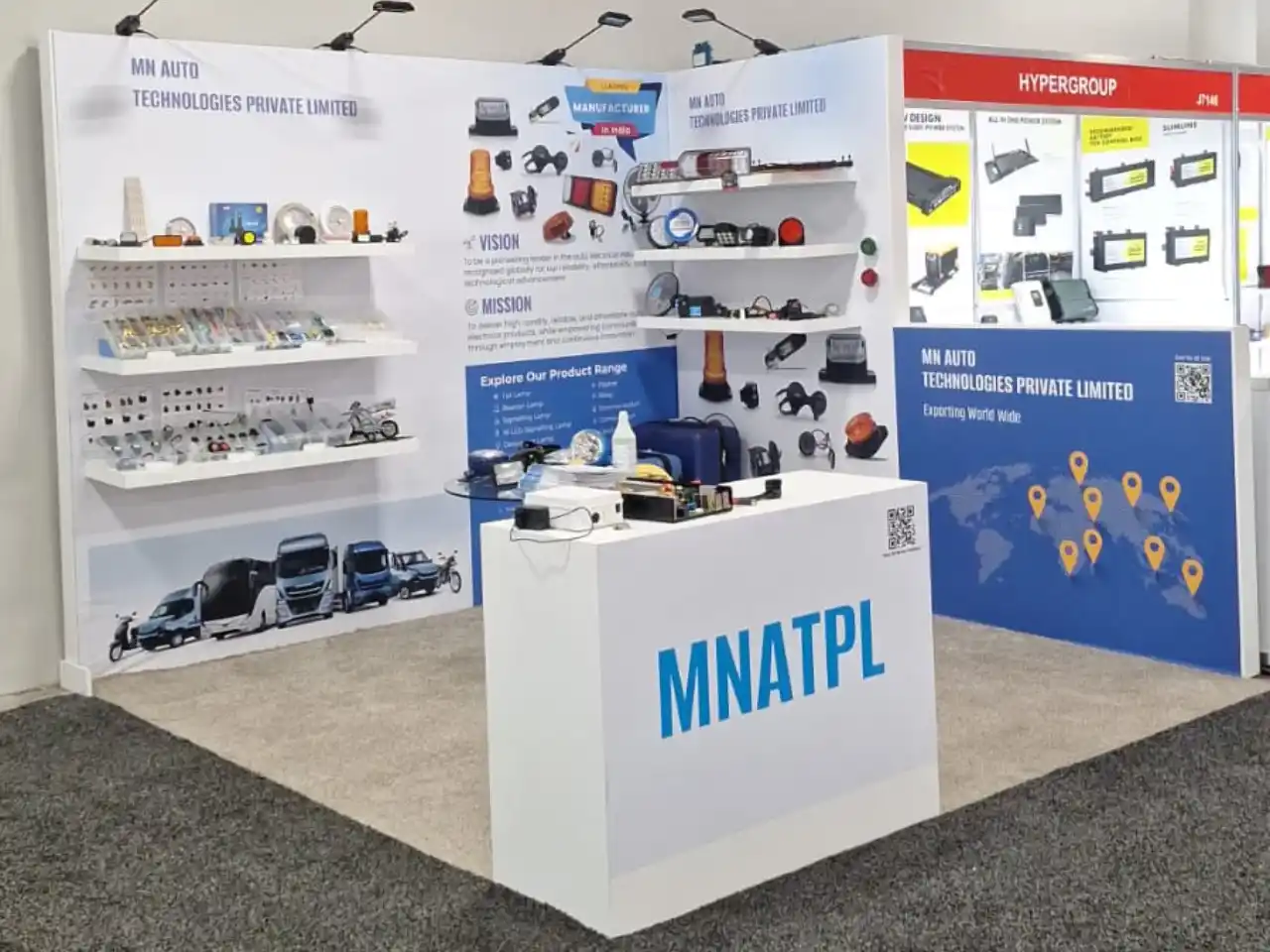 MN Auto Product Pvt Ltd trade show booth at AAPEX 2026