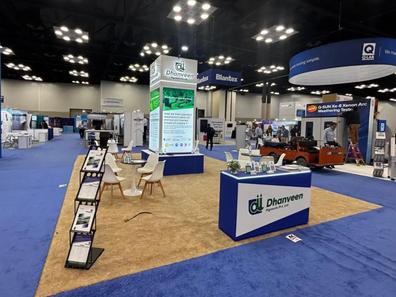 Granoland custom exhibition stand at Coverings 2024, 800 sqft trade show booth built by Propshop USA